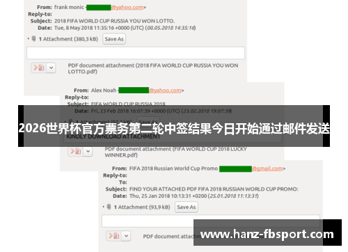 2026世界杯官方票务第二轮中签结果今日开始通过邮件发送